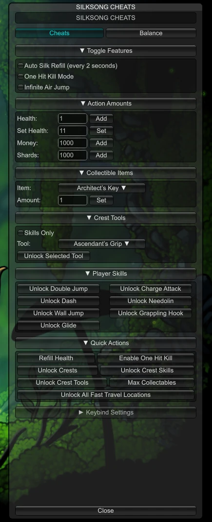 Hollow Knight: Silksong-Простые читы-lagofast mod master