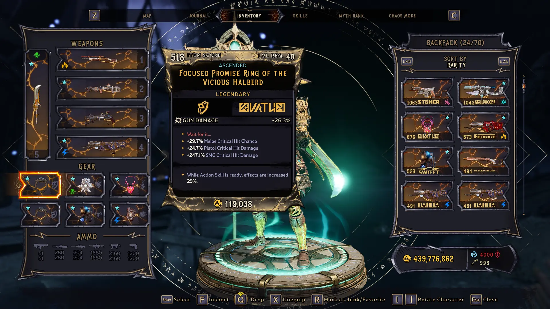 Tiny Tina's Wonderlands MISTDANCER LVL 40 Chaos 20 Сохранение игры (МОДИРОВАННЫЕ ПРЕДМЕТЫ)-5-lagofast mod master