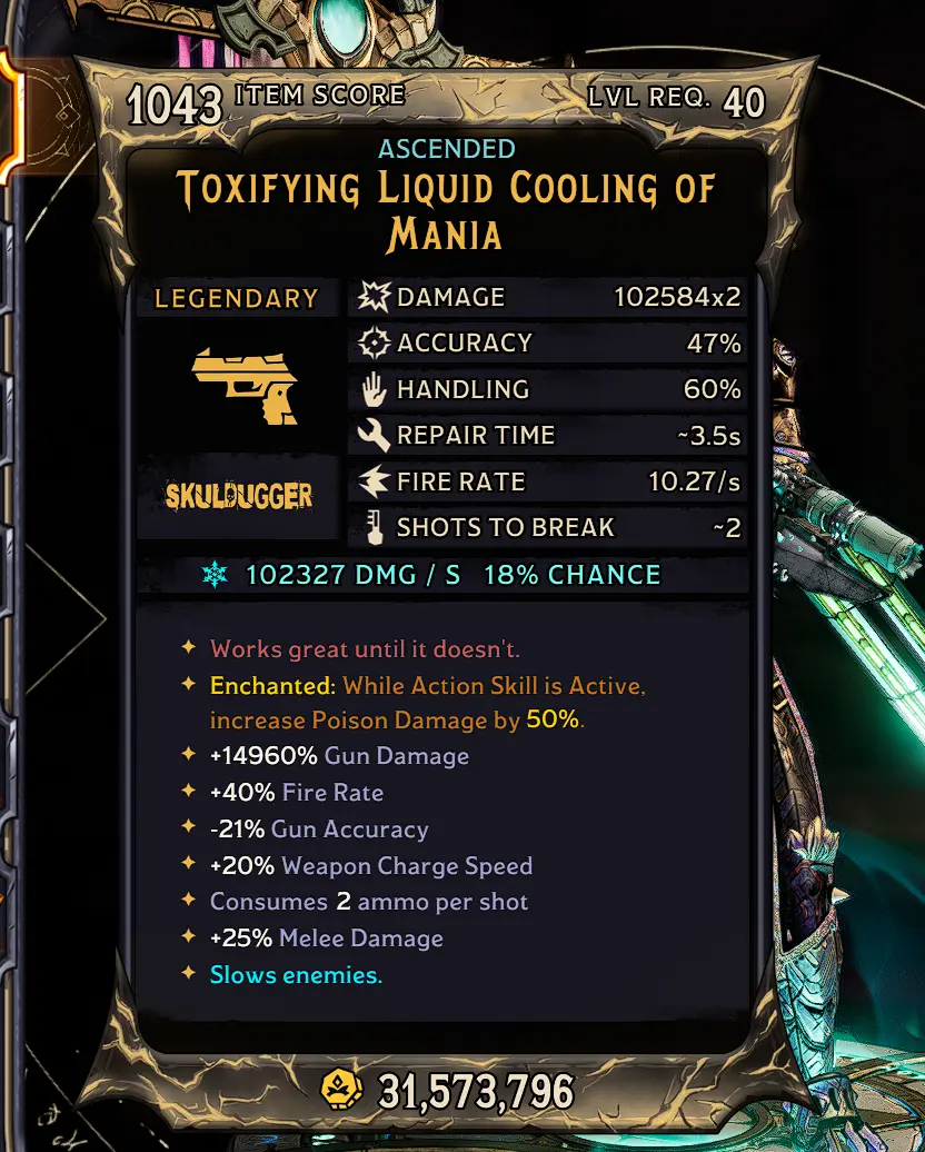 Tiny Tina's Wonderlands LVL 40 SpellGraveborn SporeBrrzerker (МОДИРОВАННОЕ СНАРЯЖЕНИЕ) СОХРАНИТЬ-2-lagofast mod master