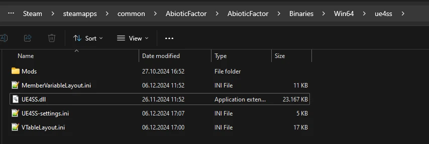 Abiotic Factor UE4SS for Abiotic Factor-3-lagofast mod master