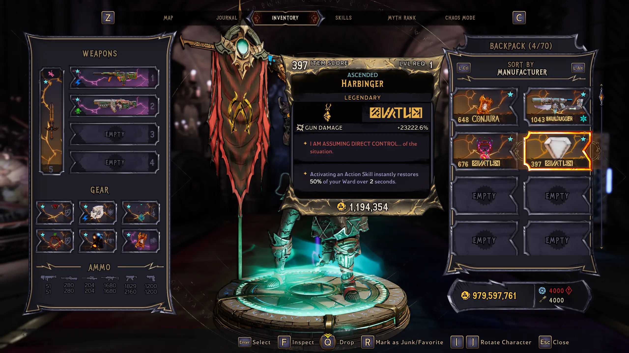 Tiny Tina's Wonderlands Максимальный уровень 40 Mistdancer (средняя-высокая модификация)-6-lagofast mod master