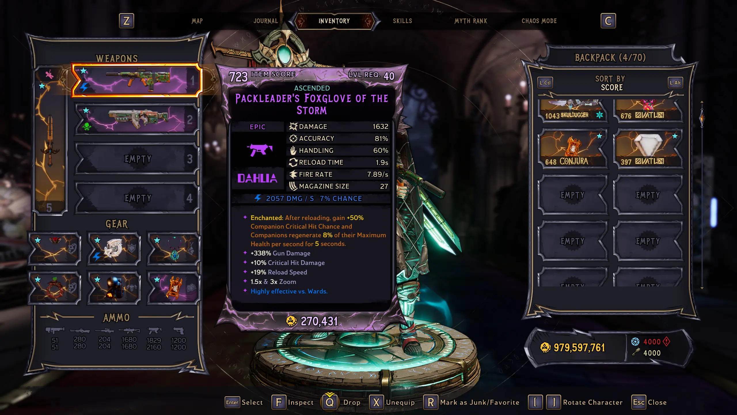 Tiny Tina's Wonderlands Максимальный уровень 40 Mistdancer (средняя-высокая модификация)-7-lagofast mod master