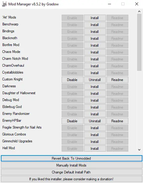 Hollow Knight-Установщик модов-lagofast mod master