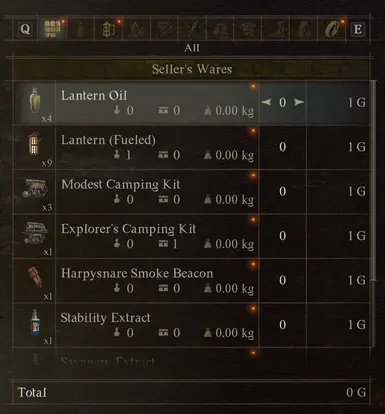 龙之信条2-物品调整-成本1金币-无重量-x10售价-无衰减-堆叠尺寸-奇游Mod大师