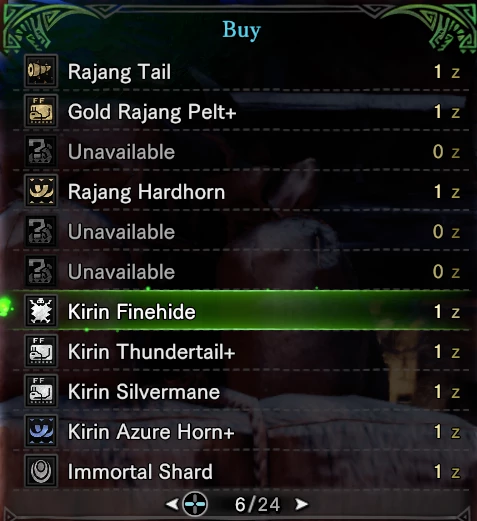 怪物猎人:世界 1 Zenny 商店-2-奇游Mod大师