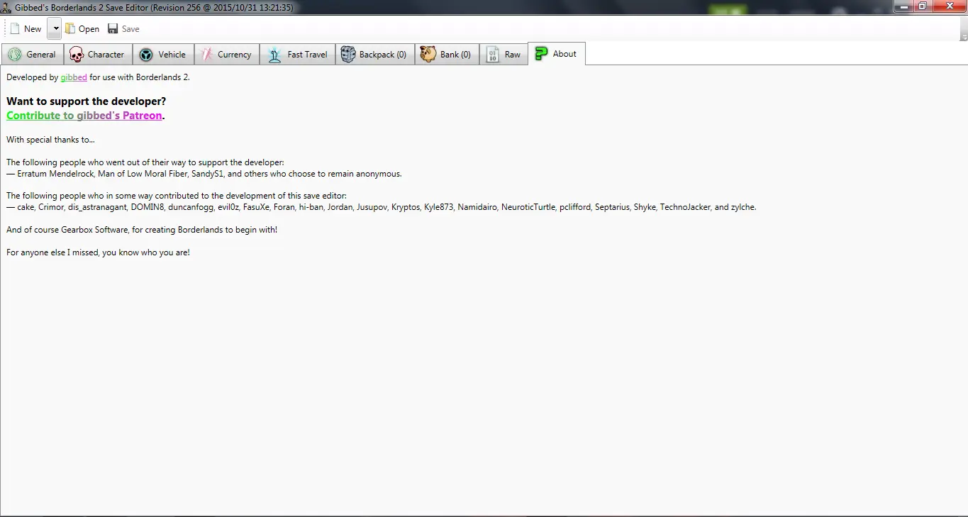 无主之地2 Gibbed的《无主之地2》保存编辑器（完全更新）R256-1-奇游Mod大师