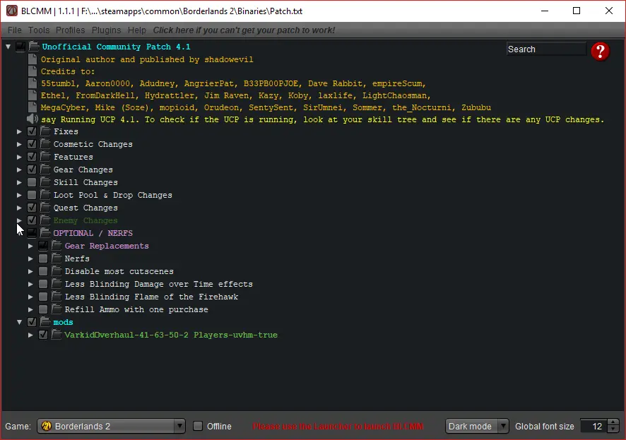 无主之地2 Borderlands社区模组经理-1-奇游Mod大师
