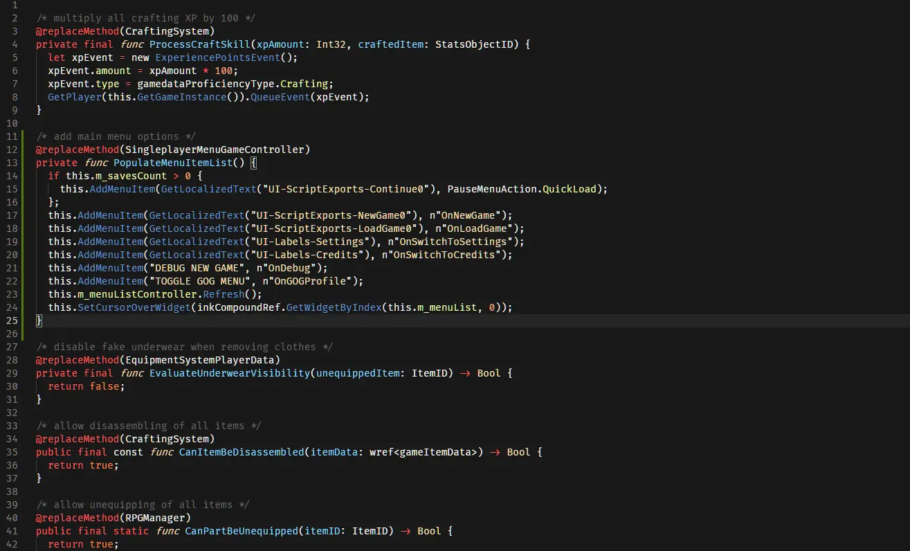 Cyberpunk 2077-redscript-lagofast mod master