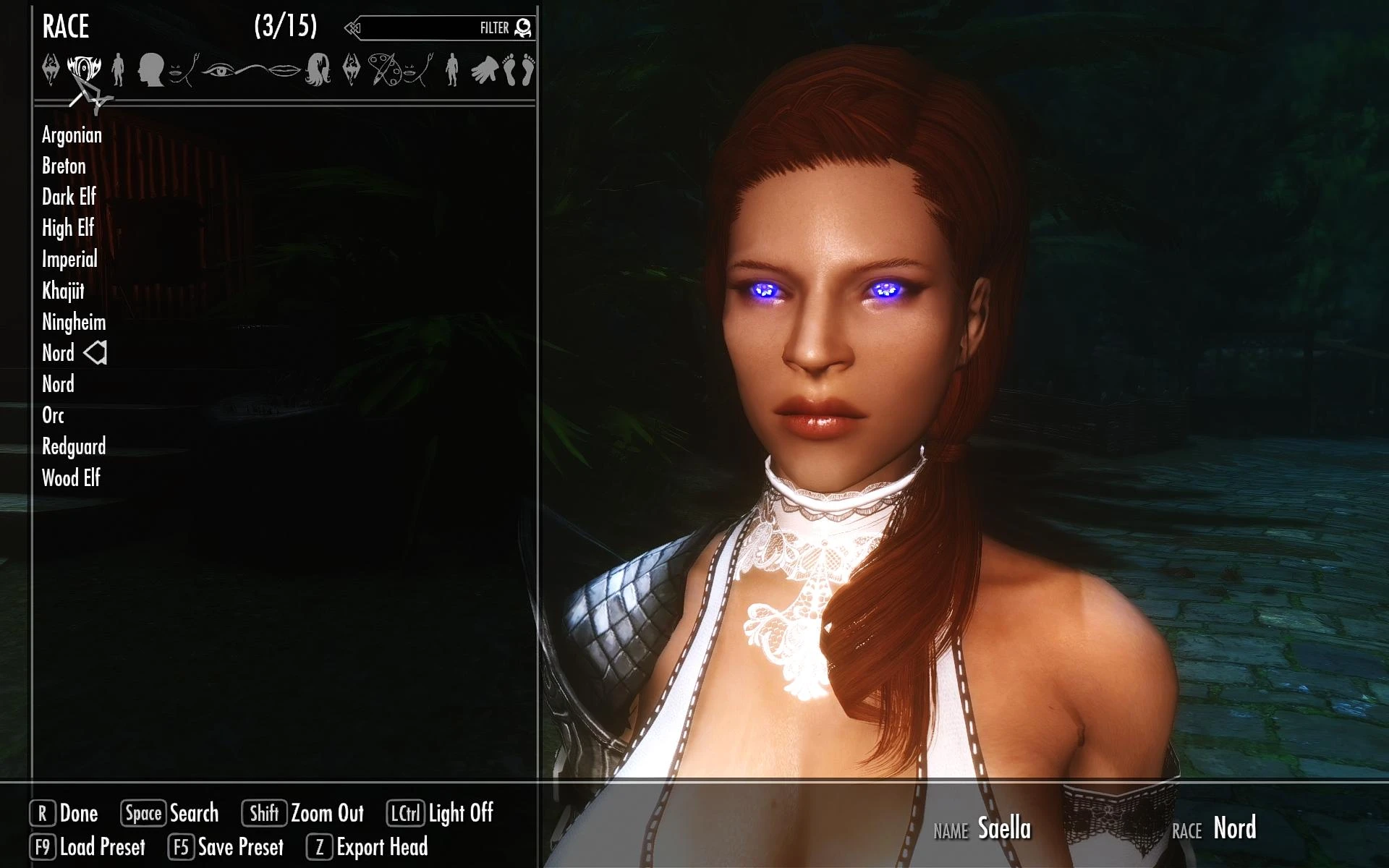 The Elder Scrolls V: Skyrim Special Edition RaceMenu-5-lagofast mod master