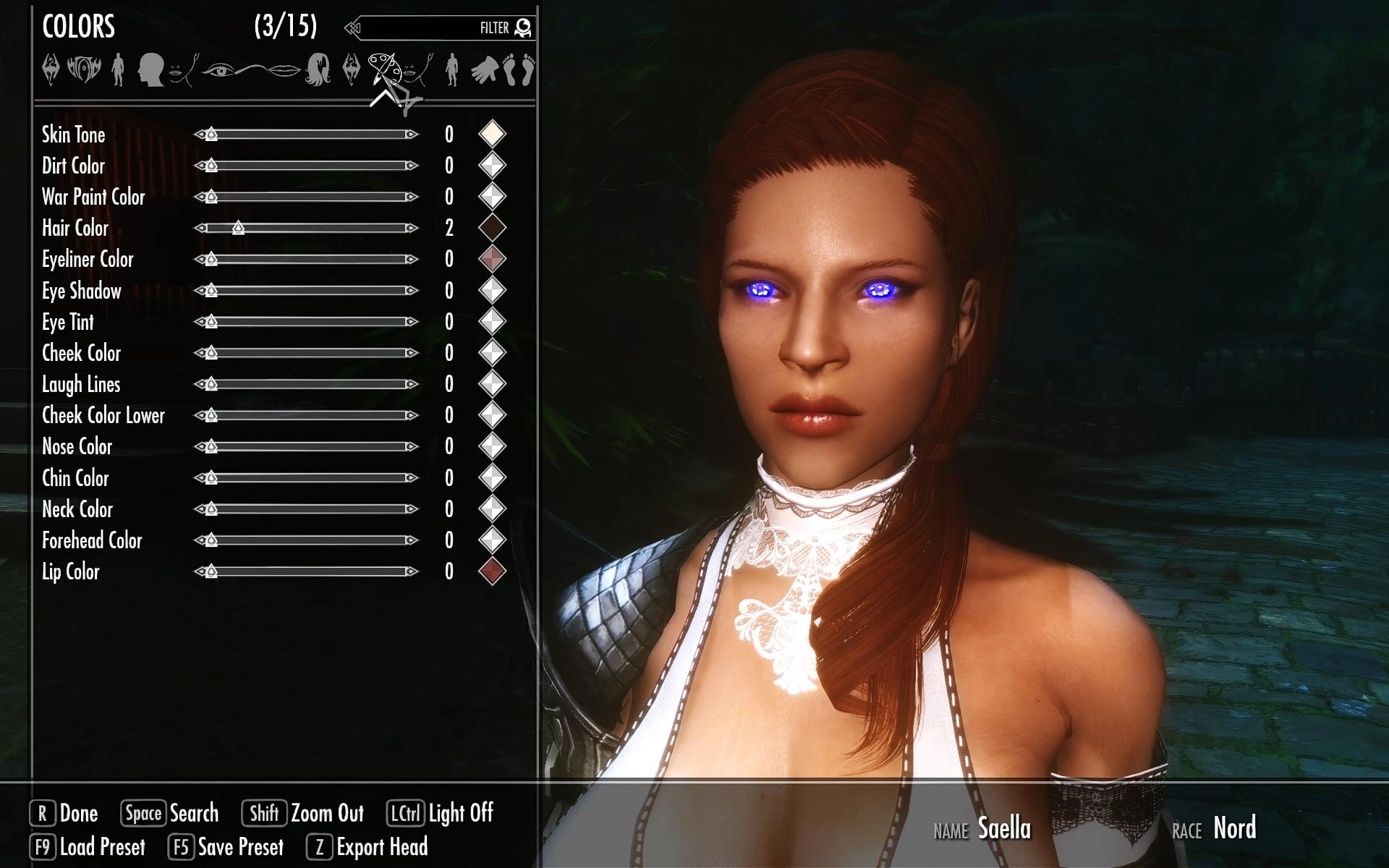 The Elder Scrolls V: Skyrim Special Edition RaceMenu-6-lagofast mod master