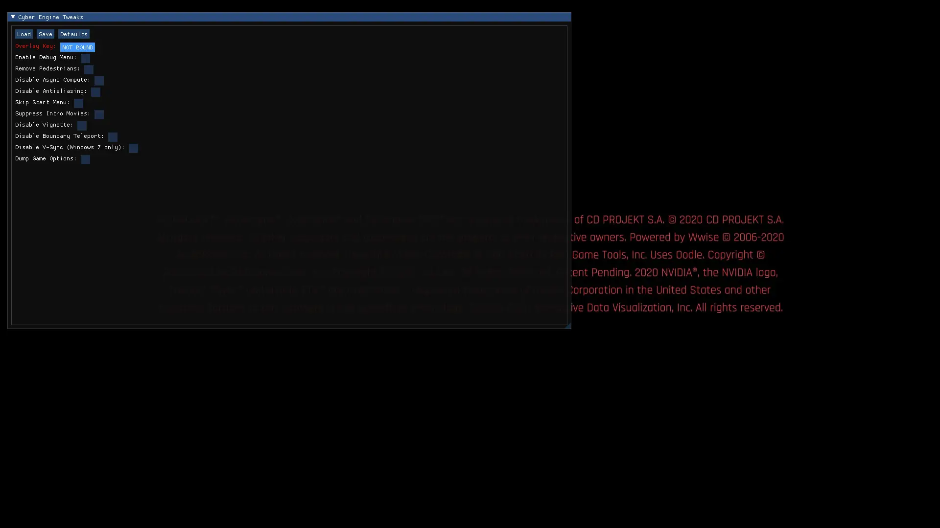 Cyberpunk 2077-Cyber Engine Tweaks-lagofast mod master