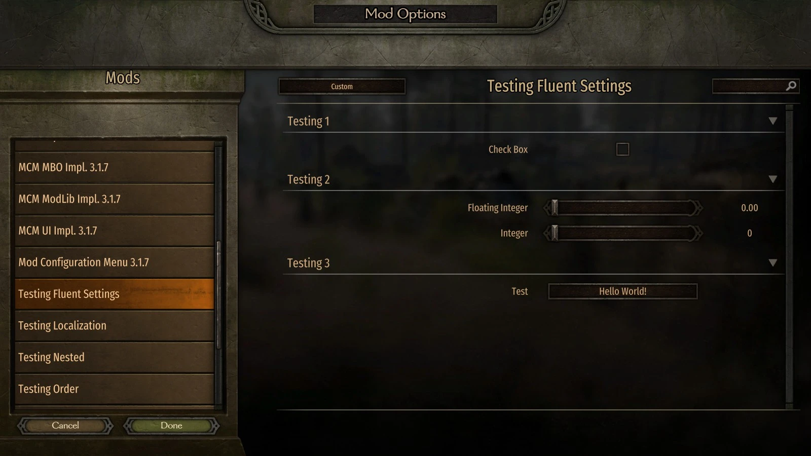 Mount&BladeII:Bannerlord Mod Configuration Menu (MCM)-6-lagofast mod master