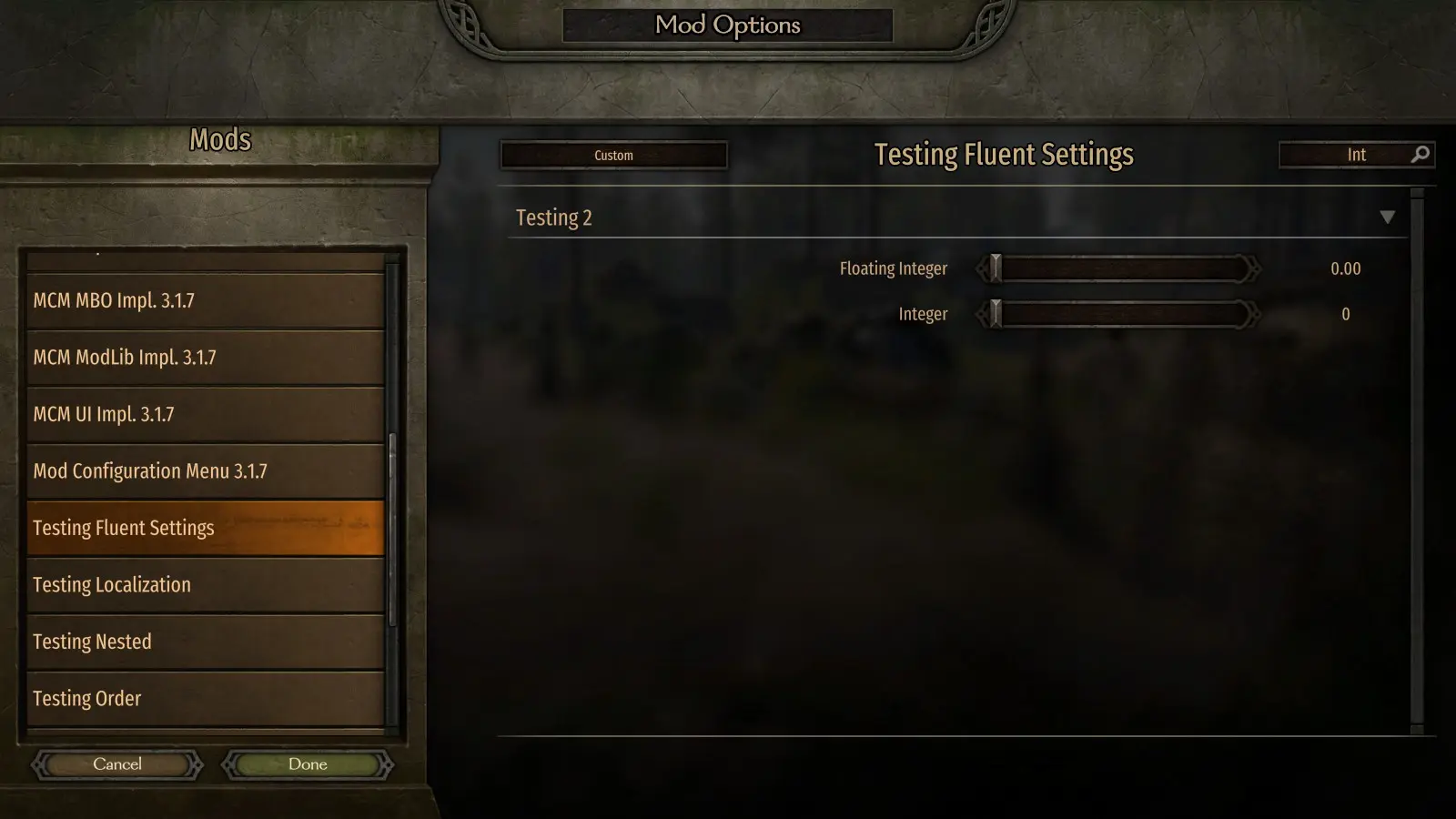 Mount&BladeII:Bannerlord Mod Configuration Menu (MCM)-7-lagofast mod master
